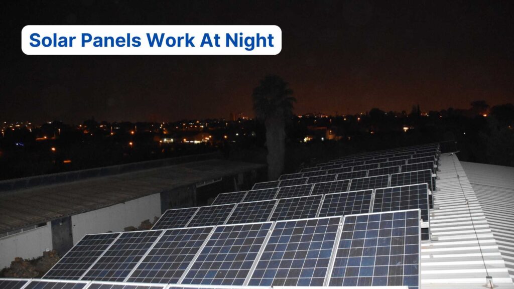 solar panel work at night